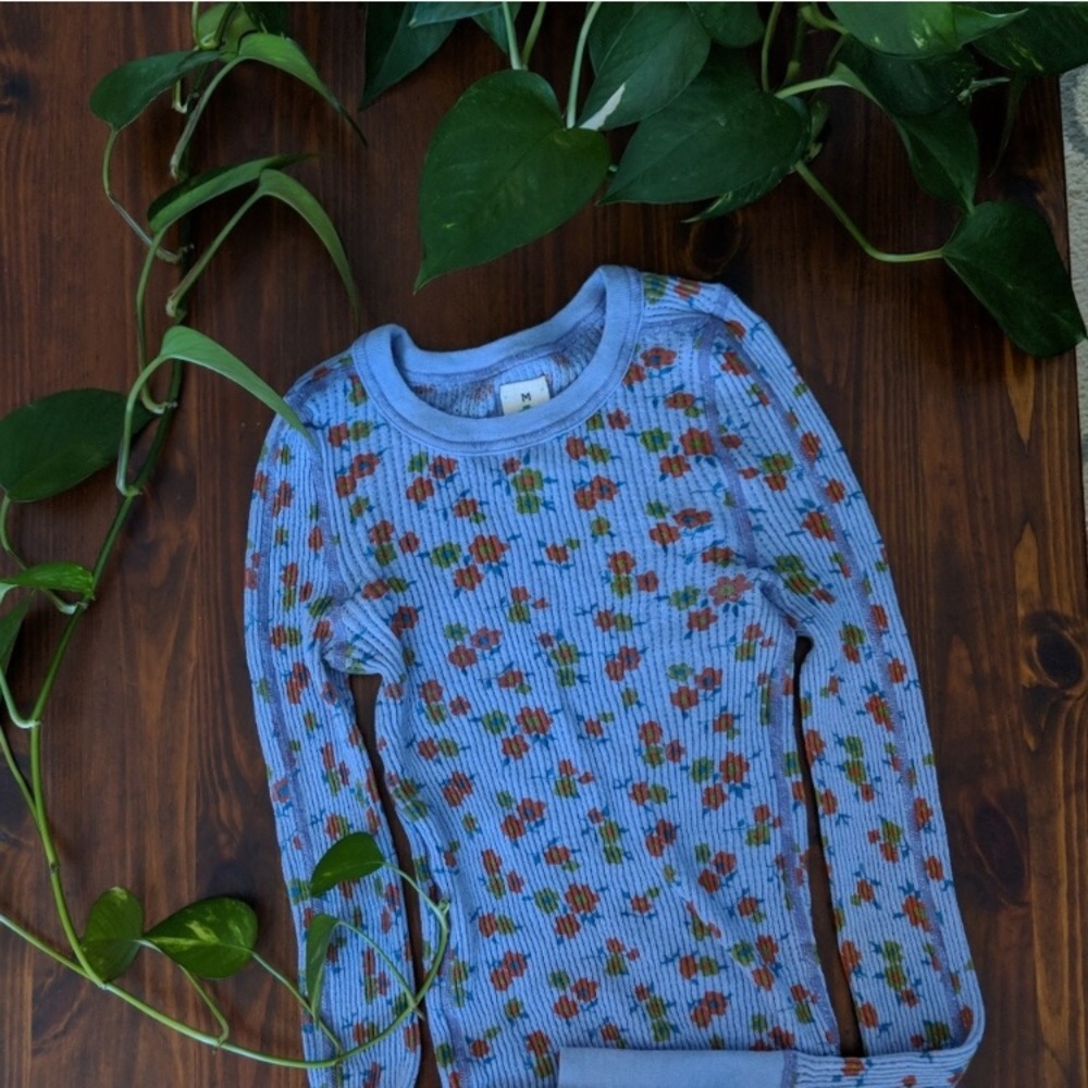 Free people floral long sleeve thermal